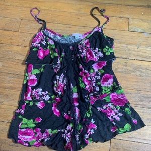 Floral layered tank